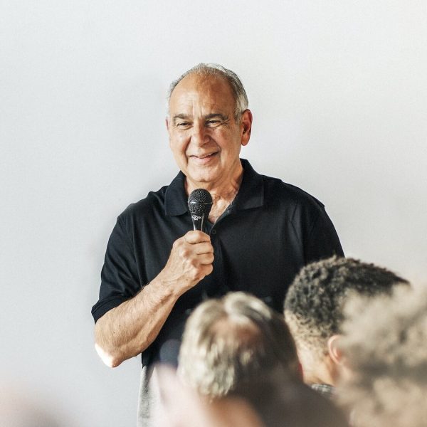 Man speaking in a seminar